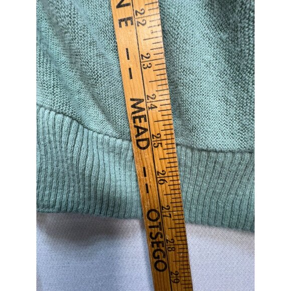 Arnold Palmer Robert Bruce Womens Knitted Cardigan Sweater Size L Green V-Neck - Picture 6 of 10